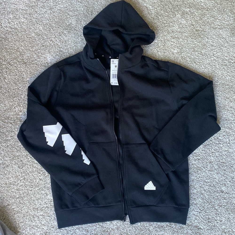 Men’s zip up black hoodie adidas